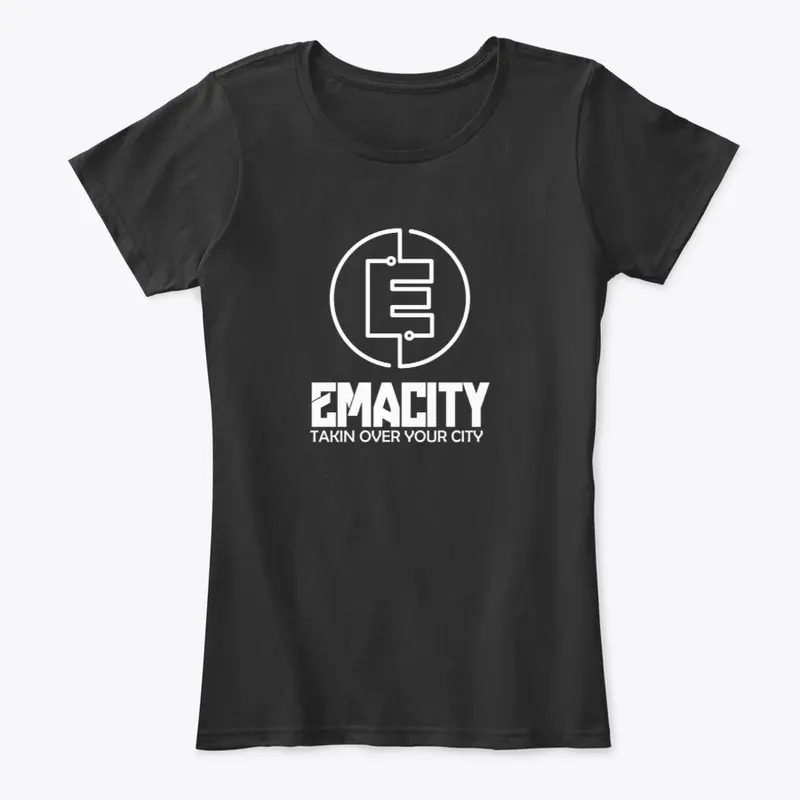 Emacity Taking Over Your City White T